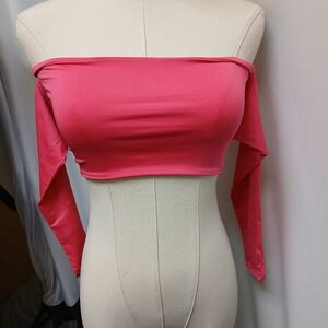 Off-Shoulder Pink Women's Top